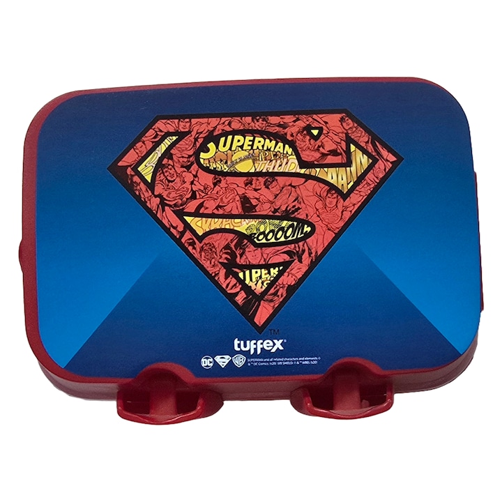 Cutie mancare pentru copii, 15.5x10x9 cm, Superman