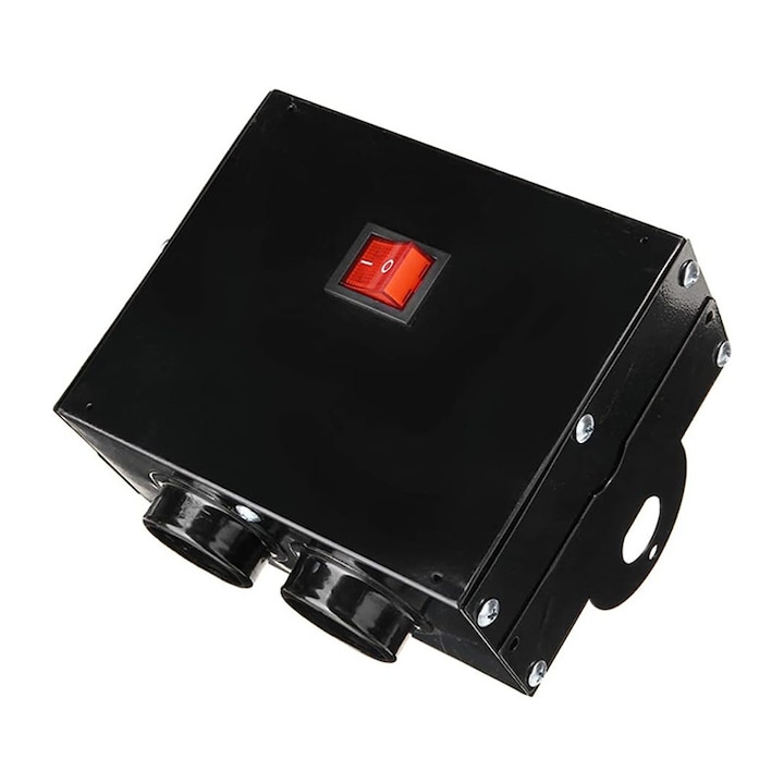 Hordozható autó fűtés, 600W, fekete, 12V, 15.5x12.5x7cm