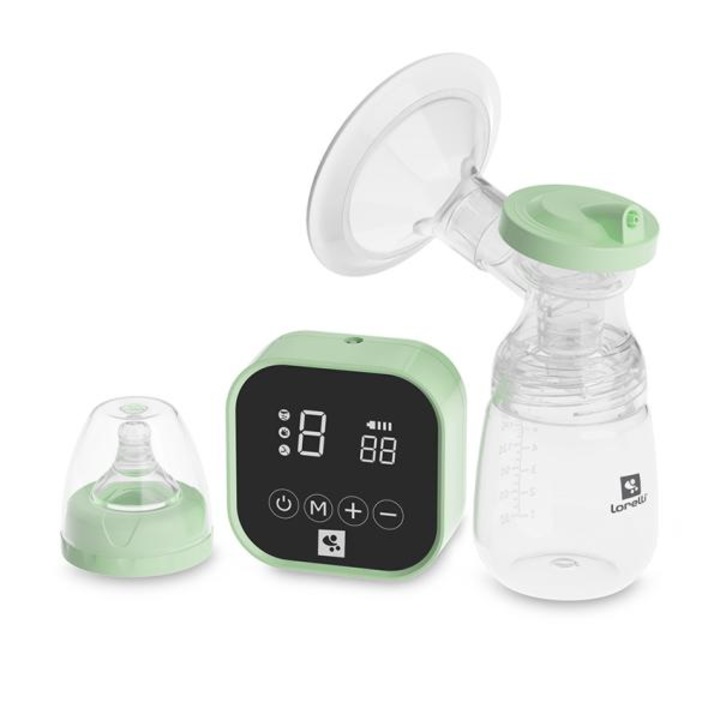 Elektromos mellszívó, Lorelli, Lea, 4 üzemmód, masszázs funkció, 9 szívási szint, 180 ml, zöld