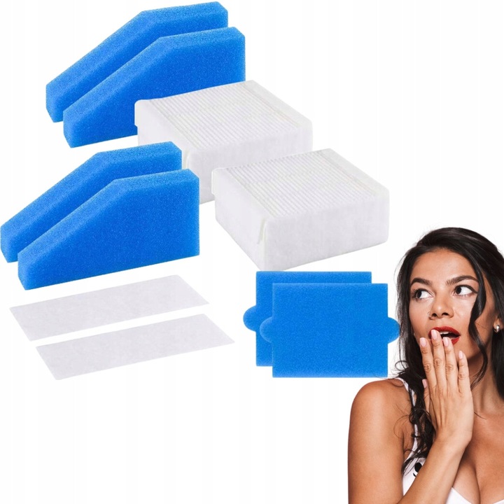 Set filtre HEPA pentru aspirator Thomas Aqua+/Perfect Air, 2 bucati, antialergic, lavabil, dimensiuni variate