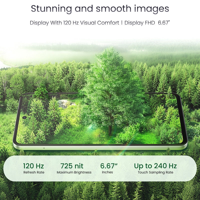 Telefon mobil, Realme C71 4G 6+128GB, Forest Owl, ecran de 6.67 inch, rata de reimprospatare de 120Hz, incarcare rapida de 45W