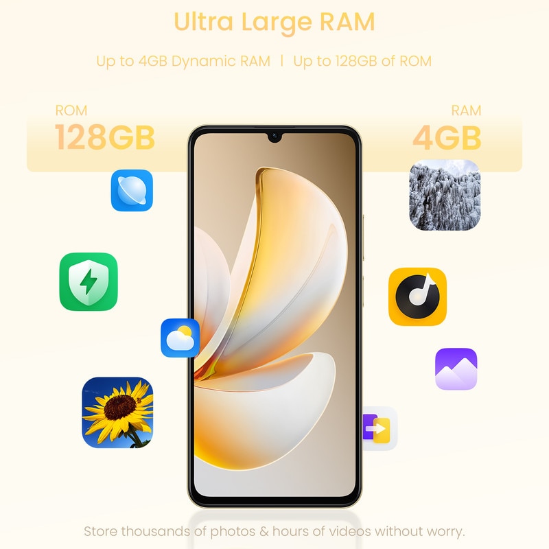 Telefon Realme Note 70T, 4GB RAM, 128GB, 6.74 inch, 32MP, Aura glow, Dual SIM