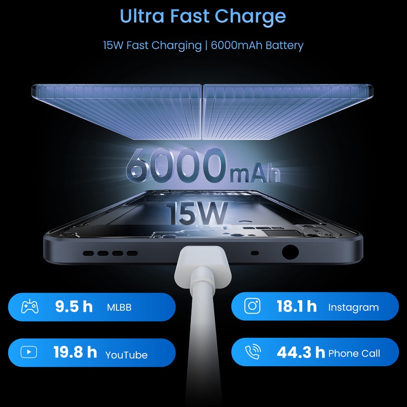 Smartphone realme Note 70T 4G 4+128 GB, ecran de 6,75 inci, negru obsidian, afisaj de 90 Hz, baterie de 6000 mAh, camera de 32 MP, procesor octa-core puternic, IP54