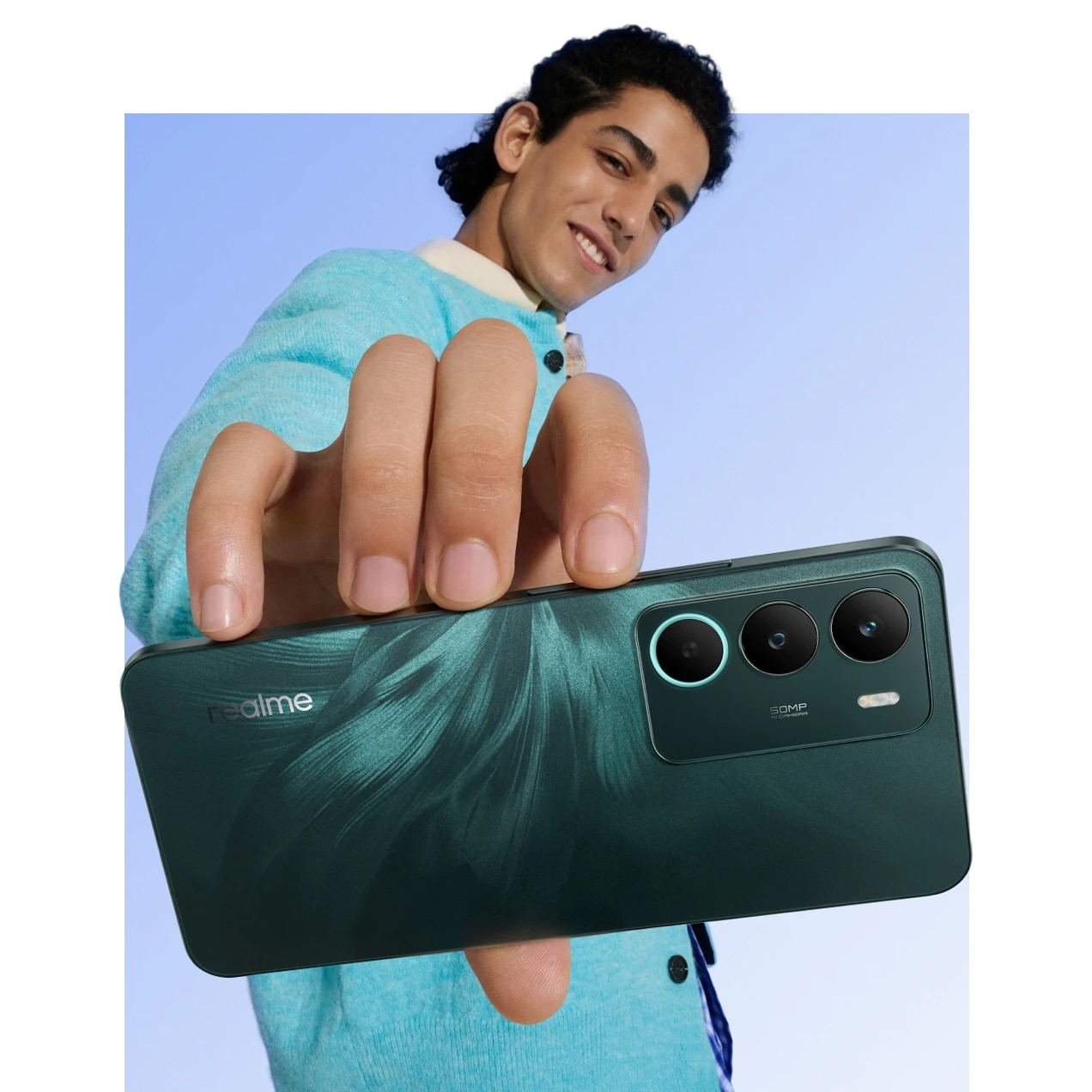 Telefon mobil, Realme C71 4G 6+128GB, Forest Owl, ecran de 6.67 inch, rata de reimprospatare de 120Hz, incarcare rapida de 45W