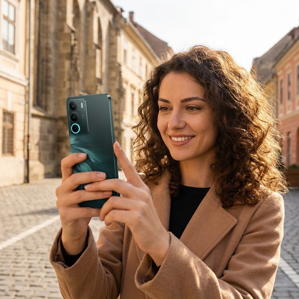 Telefon mobil, Realme C71 4G 6+128GB, Forest Owl, ecran de 6.67 inch, rata de reimprospatare de 120Hz, incarcare rapida de 45W