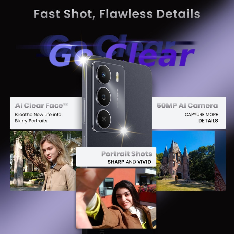 Smartphone realme 14x 5G, 6 GB RAM + 128 GB ROM, negru, ecran de 6,67 inci, afisaj de 120 Hz, baterie de 5000 mAh, camera AI de 50 MP, MediaTek Dimensity 6300, protectie ArmorShell, IP64