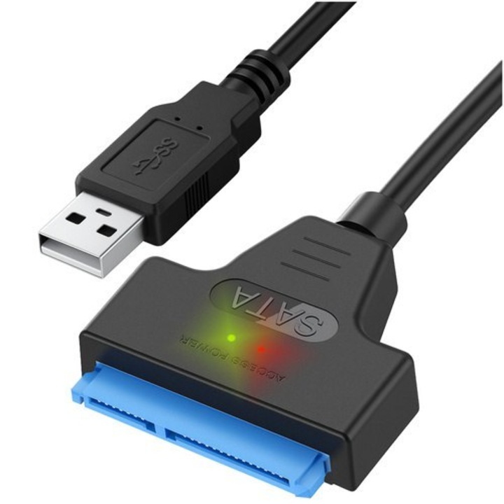 Adaptor SATA la USB 3.0, Izoxis, transfer rapid, 2.5", negru