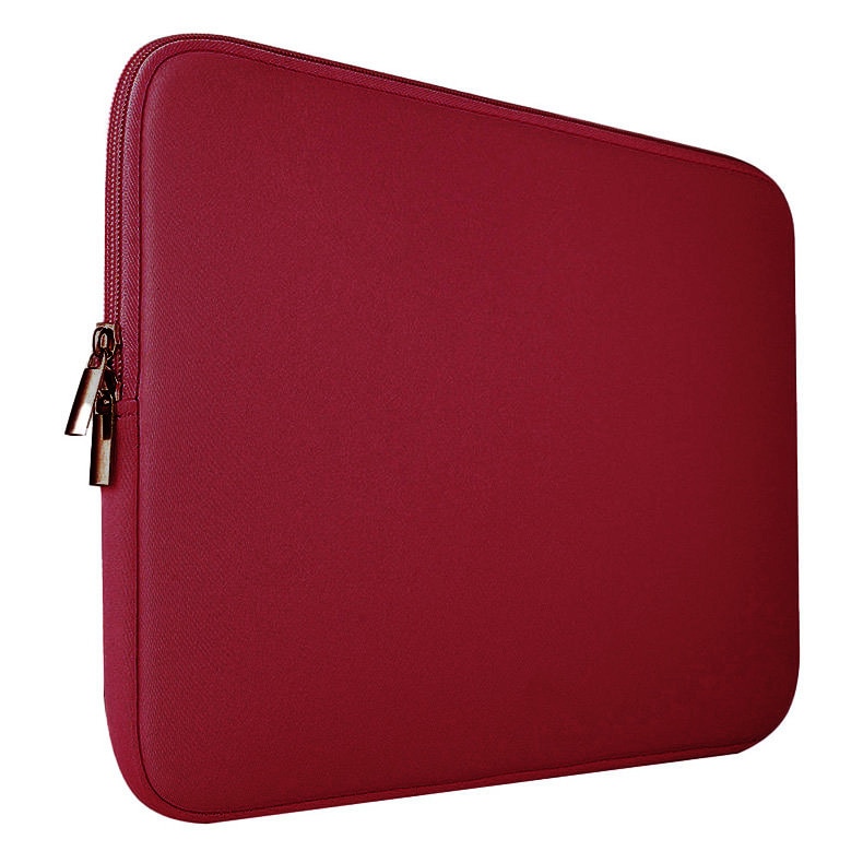 Husă neopren roșie, pentru laptop 14 inch, impermeabilă, ușoară