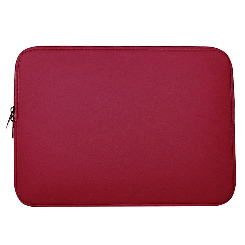 Husă neopren roșie, pentru laptop 14 inch, impermeabilă, ușoară