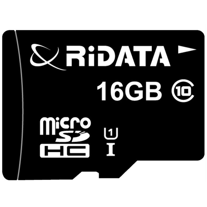 Card microSDHC fara adaptor, RiDATA Taiwan, capacitate 16GB, clasa 10, BULK, pentru casele de marcat