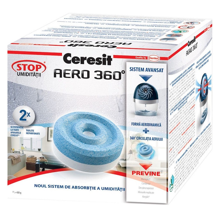 Dezumidificator pasiv CleanAir set 3 buc, 100g, cutie aromă de vanilie, fără electricitate