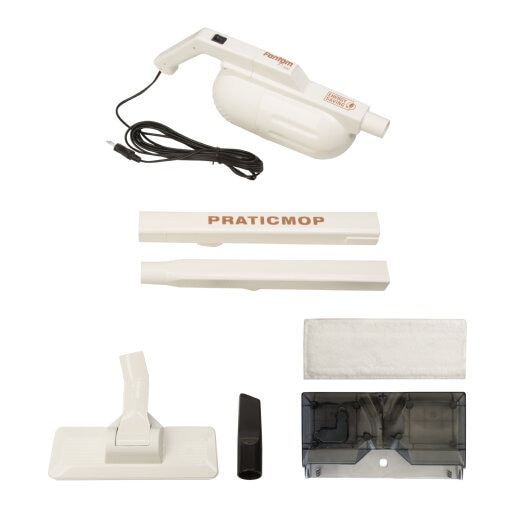 Aspirator vertical cu fir, Fantom Praticmop P1400, functie de mop, 500W, 1lt, Alb