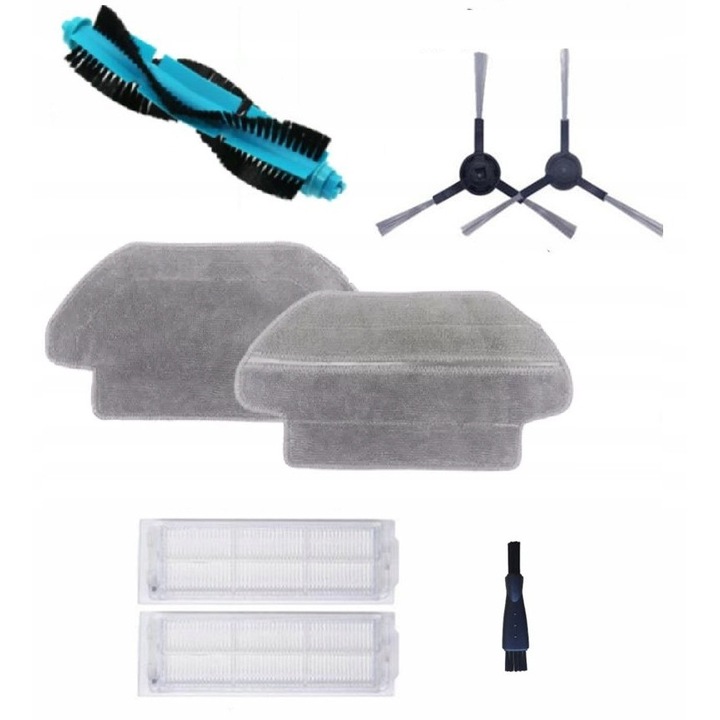 AreoSe porszívó tartozékkészlet, kompatibilis Xiaomi Viomi V2, V3, 2x oldalkefe, 1x főkefe, 1x szűrő