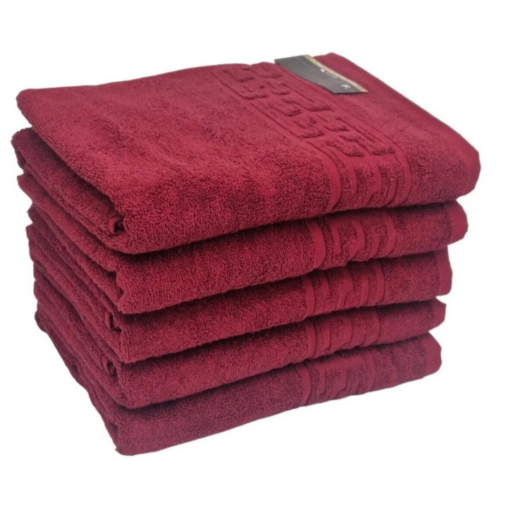 Set 2 bucati Prosop Casa Hotel - Greek Border, 100% Bumbac, 70x130 cm