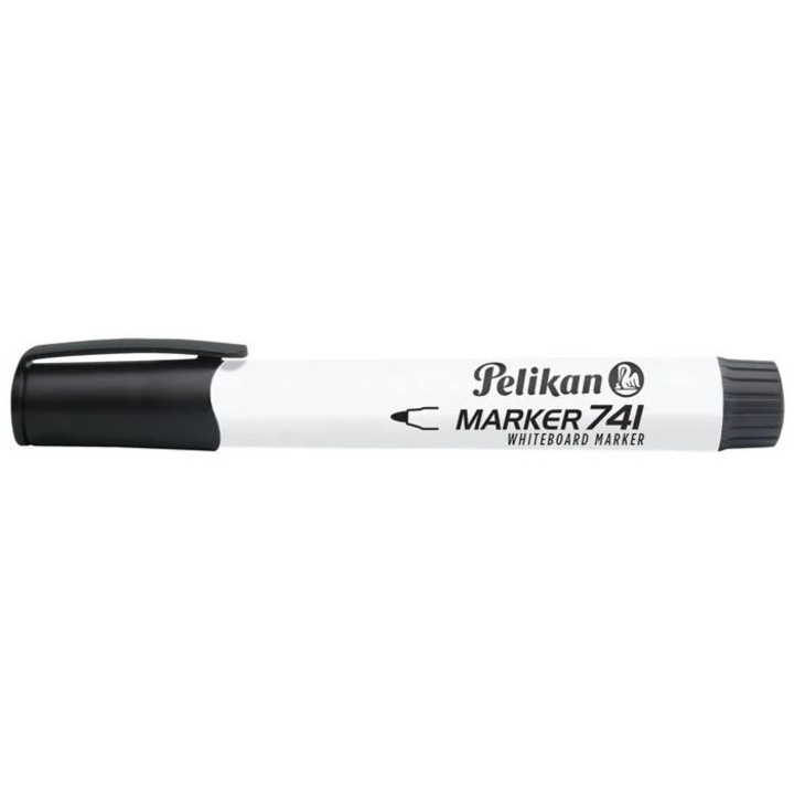Marker whiteboard Pelikan 741, reincarcabil, varf rotund, alb, 1 bucata
