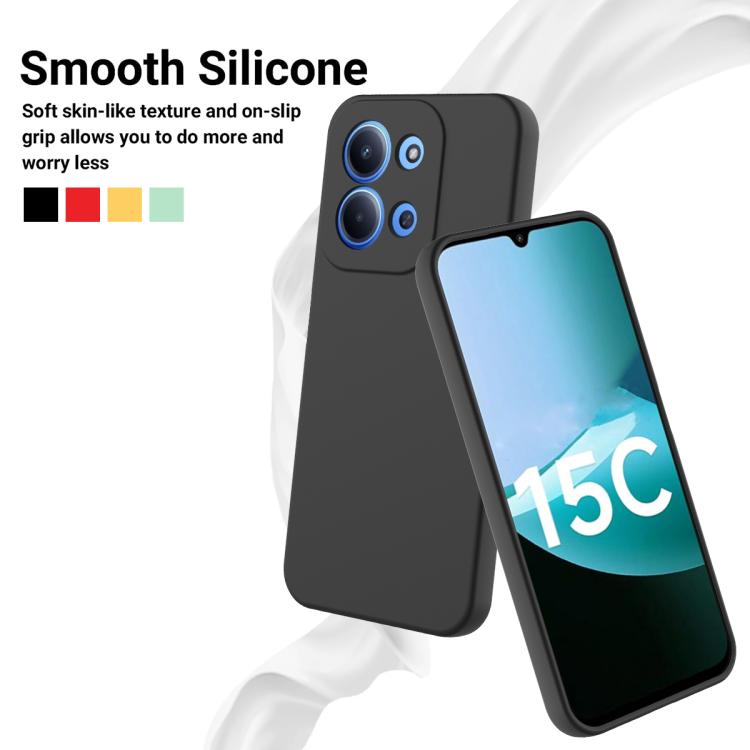 Husa pentru Xiaomi Redmi 15C 4G / 15C 5G, Silicon Premium Catifelat, Protectie Camere, Microfibra In Interior, Negru