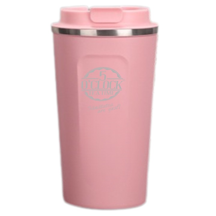 Pahar termos, 5 O’Clock Tea, Termo2GO, 500 ml, Roz