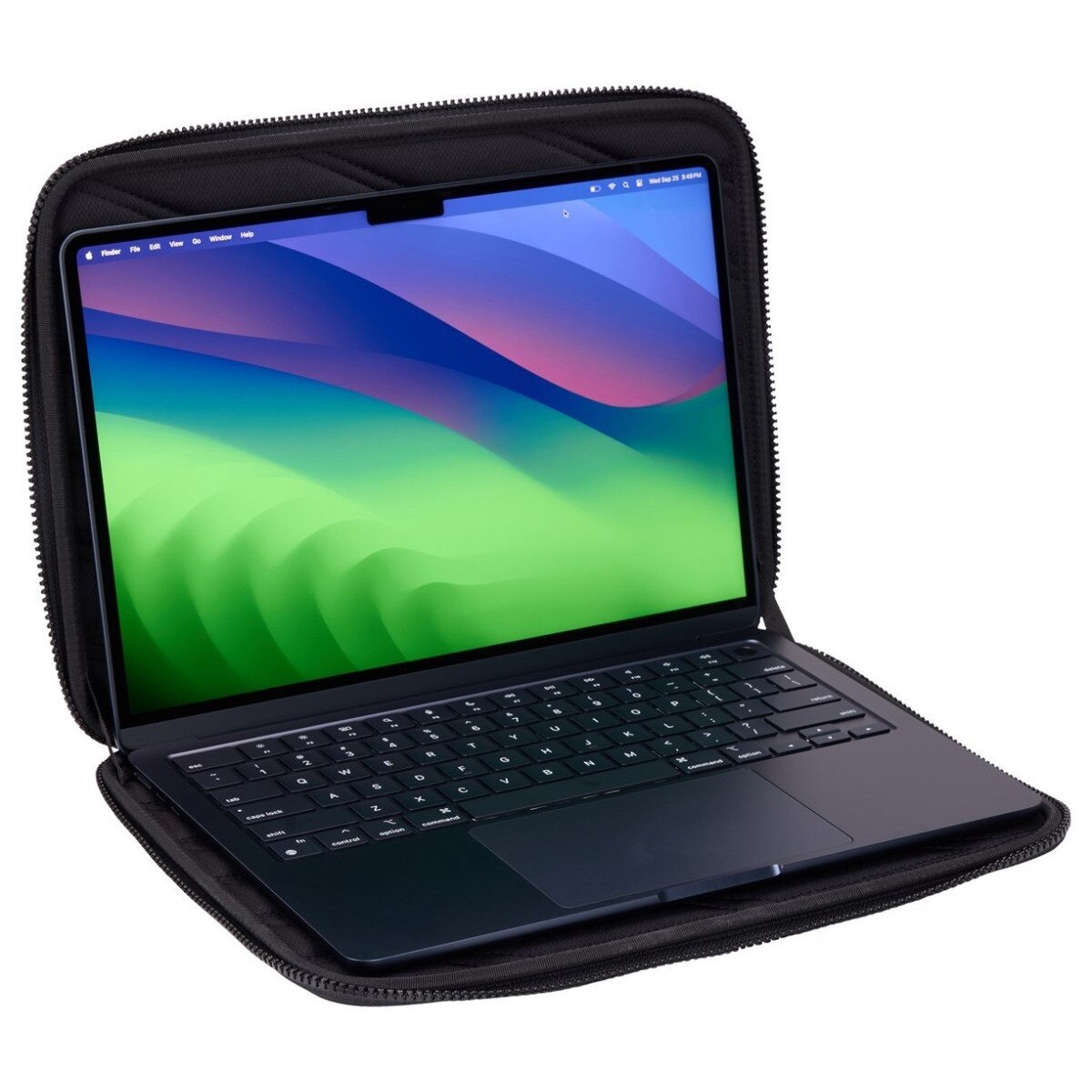 Etui pentru laptop, negru, 14", rezistent la impact si zgarieturi, din poliuretan reciclat