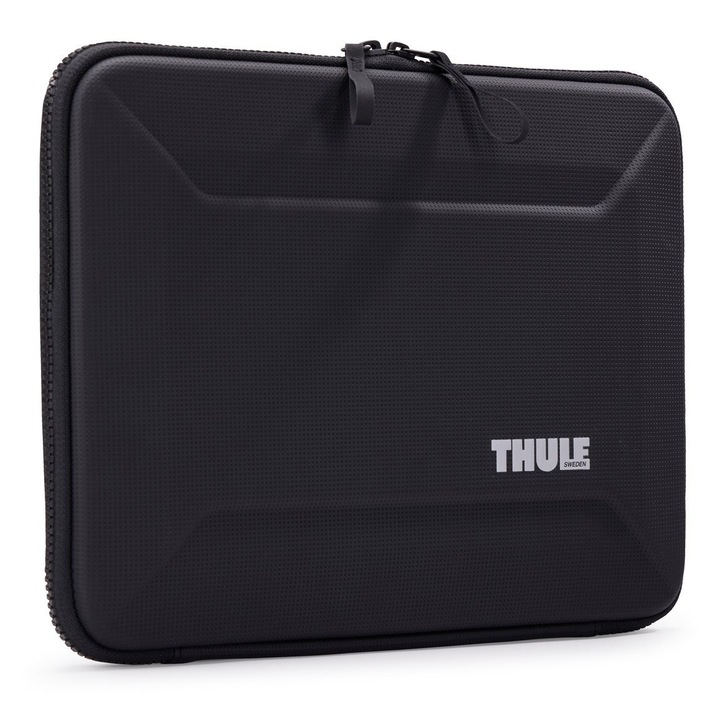 Etui pentru laptop, negru, 14", rezistent la impact si zgarieturi, din poliuretan reciclat