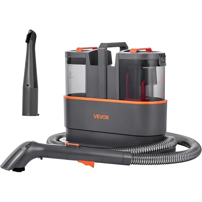 VEVOR Aspirator de curatat covoare, rezervor de apa curata de 1, 5 L si rezervor de apa murdara de 0, 8 L, aspirator portabil pentru tapiterii, aspirator de spalare cu putere de 11, 5 kPa
