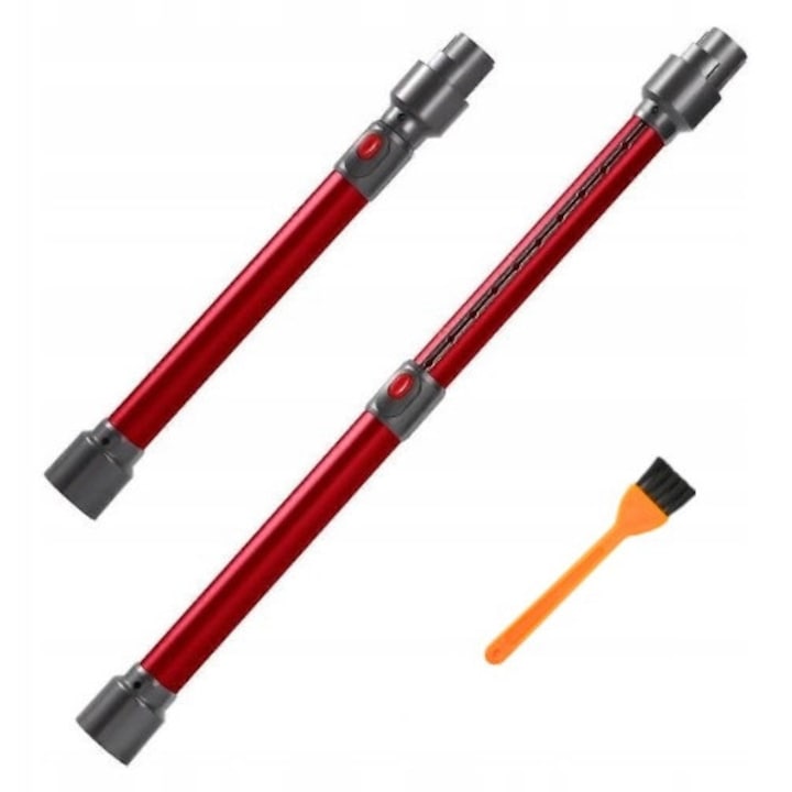 Bisanti 72 cm-es piros porszívó hosszabbító, ingyenes kefével