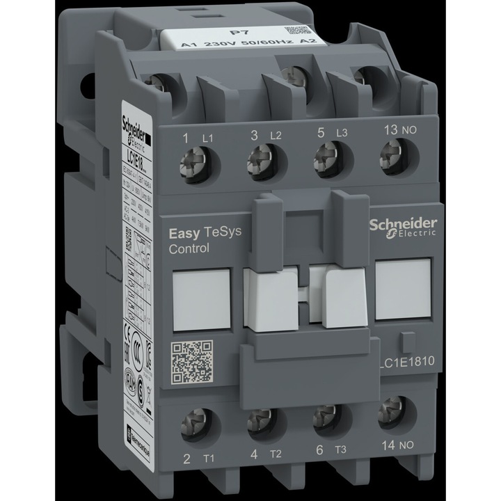 3-pólusú kontaktor, Schneider Electric, Easy TeSys Control, 18A, 230V, 45mm