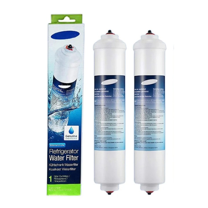 Set de 2 filtre de apa pentru frigider, Rqiurpn, Samsung Side by Side DA29-10105J, utilizare indelungata, alb