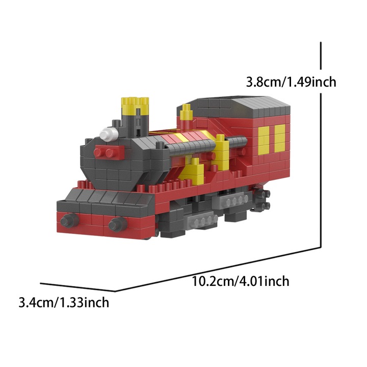Set de constructie ZUOXIA, trenuri, 100 piese, microparticule, 6 ani