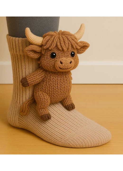 Sosete dama T-Rex si aligator dinozaur, unisex, elastic, calduroase, marime unica