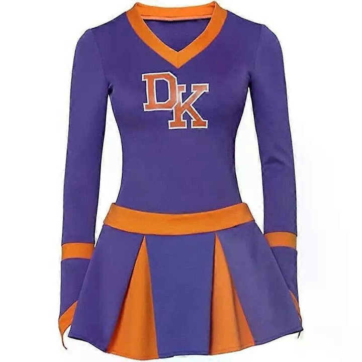 Costum de carnaval, FIRE CREW, costum de cheerleader, material elastic, marime S