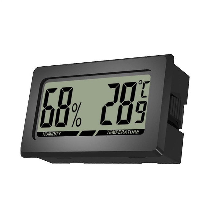 LCD метеорологичен термометър, мини тестер за влажност и температура, компактен, елегантен дизайн