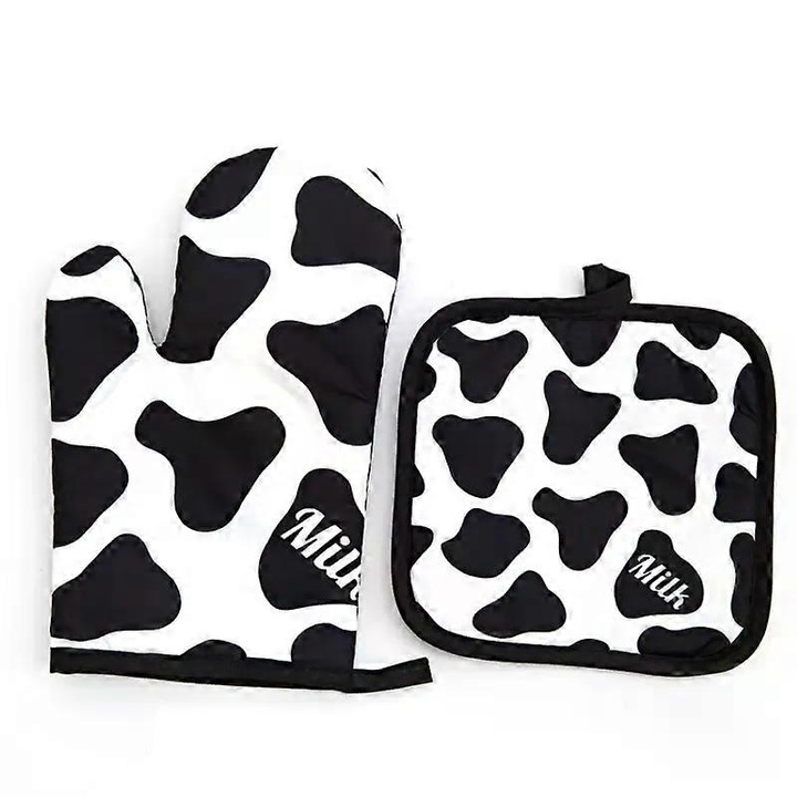 Konyhai kesztyű szett, leopárdmintás, 26x17cm, 17.5x17.5cm