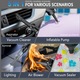 Aspirátor Auto 5 az 1-ben Vezeték nélküli, ZOLTARIX, Kézi, Hordozható Akkumulátoros, 3 Sebesség, 18000 Pa, Szívás, Fújás, Vákuumozás, Felfújás, 80000 RPM, USB Type-C Töltés, LED Fény, 6000 mAh Akkumulátor, Fekete