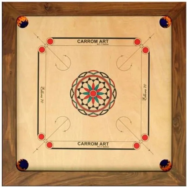 Каром Елора 70 * 70 - CARROM ART - Настолна игра - Детска - Кафява