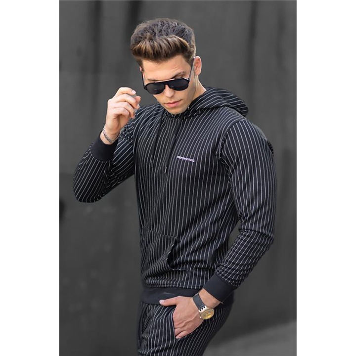 Férfi sportpulóverek, Madmext, 289154, Fekete