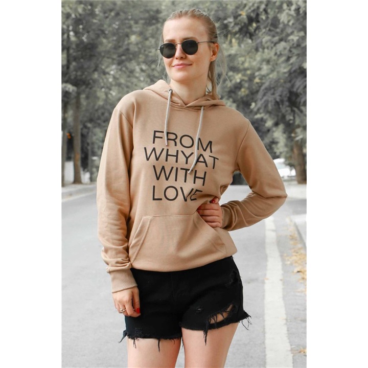 Női sport pulóverek, Madmext, 288889, teve