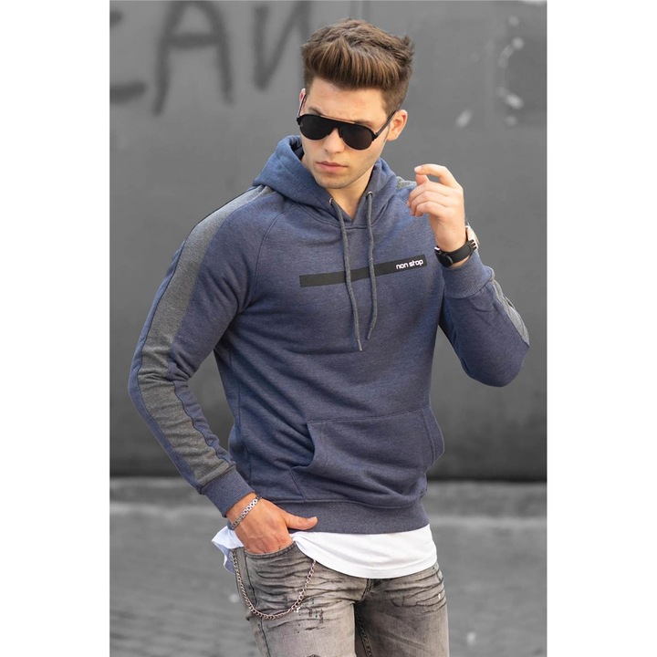 Férfi sportpulóver, Madmext, 287158, Kék, M