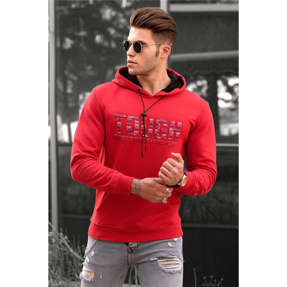 Hanorace sport pentru bărbați, Madmext, 290072, Roșu, L - eMAG.ro