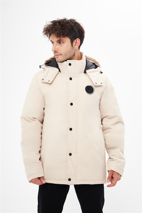 Férfi kabátok és mellények, River Club, 410452, Bézs, XXL