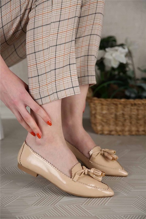 Balettcipő, Ökológiai bőr, Moda Trend, 302768, Bézs, 37