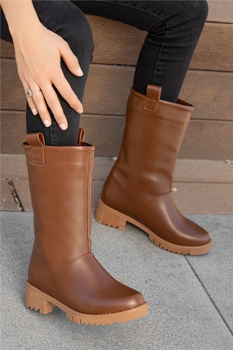 Női csizmák, Ökológiai bőr, Moda Trend, 363874, Barna