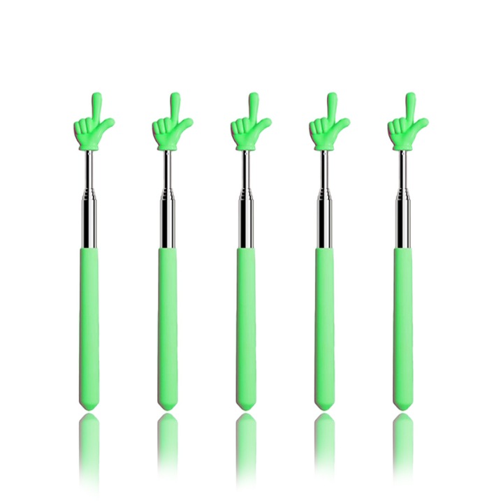 Set 5 instrumente didactice EMO, telescopice, verde, 20x2cm