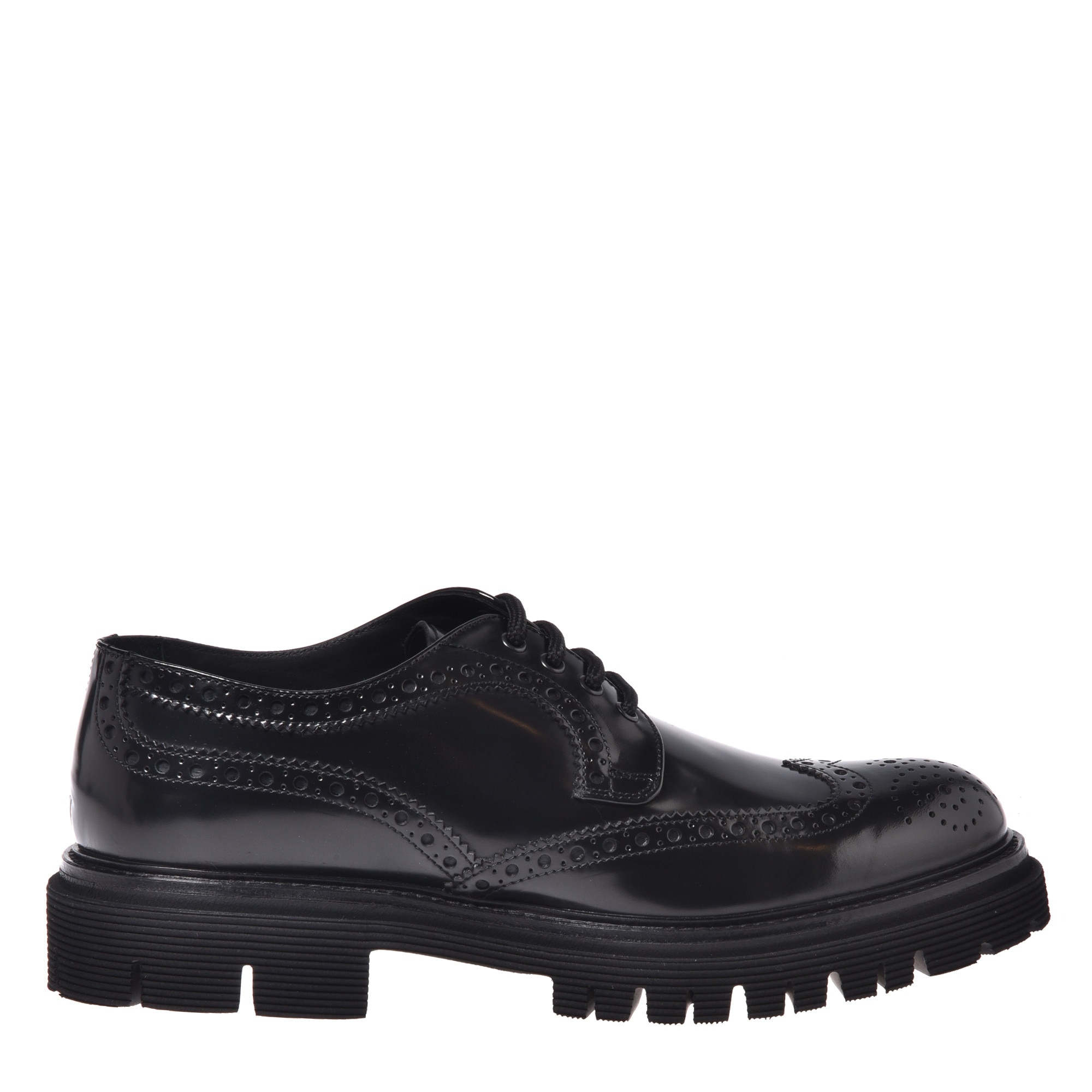 Baldinini, Pantofi brogue din piele, Negru, 46