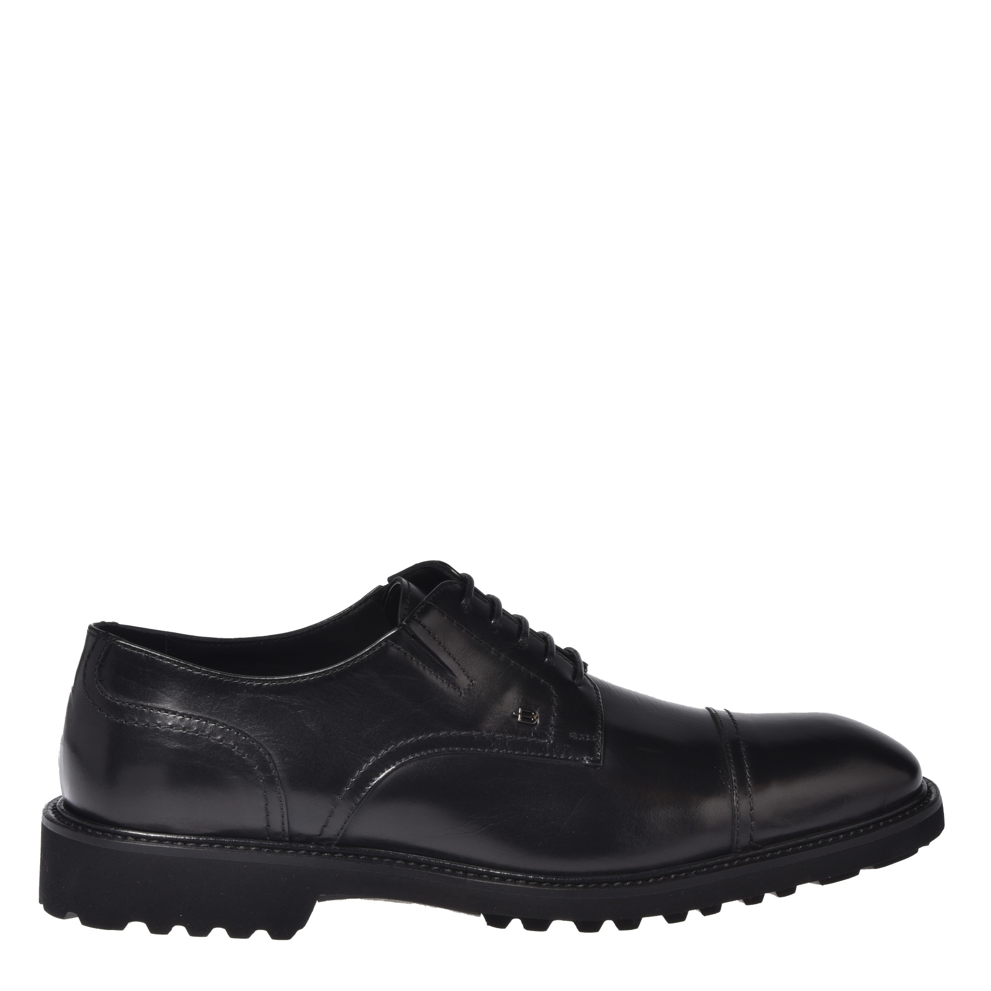 Baldinini, Pantofi derby din piele, Negru, 45