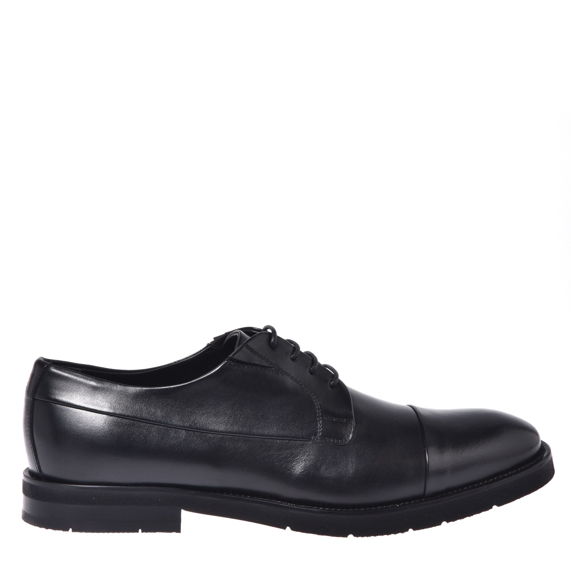 Baldinini, Pantofi derby din piele, Negru, 40