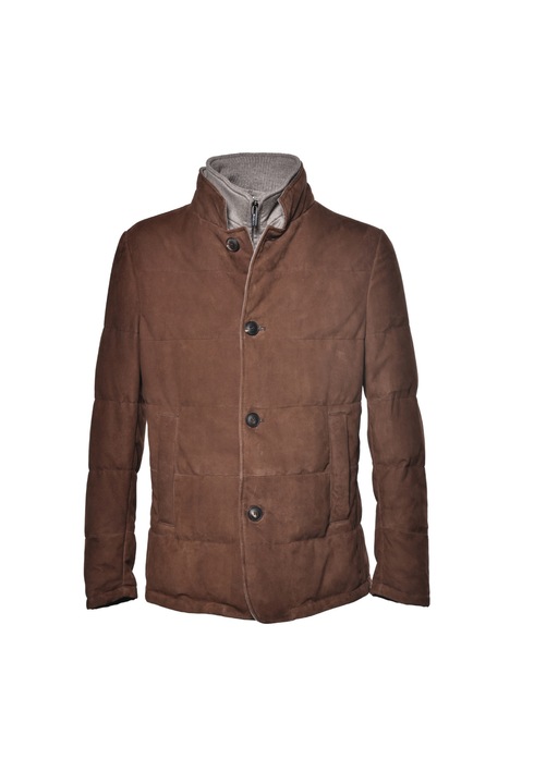 Baldinini, Jacheta din piele intoarsa cu buzunare laterale, Maro