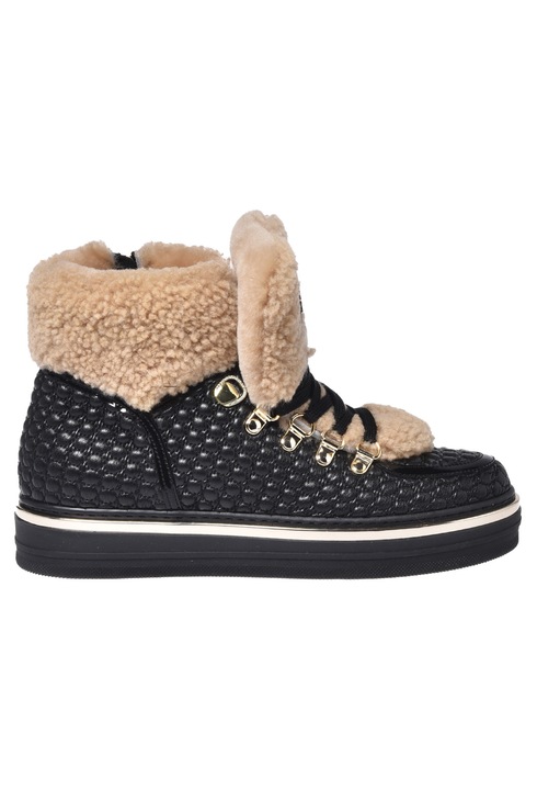 Baldinini, Pantofi sport flatform din piele, Negru