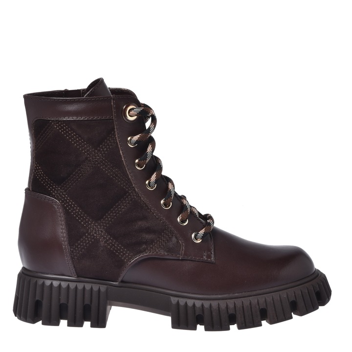 Baldinini, Ghete din piele cu garnitri din piele intoarsa, Maro inchis
