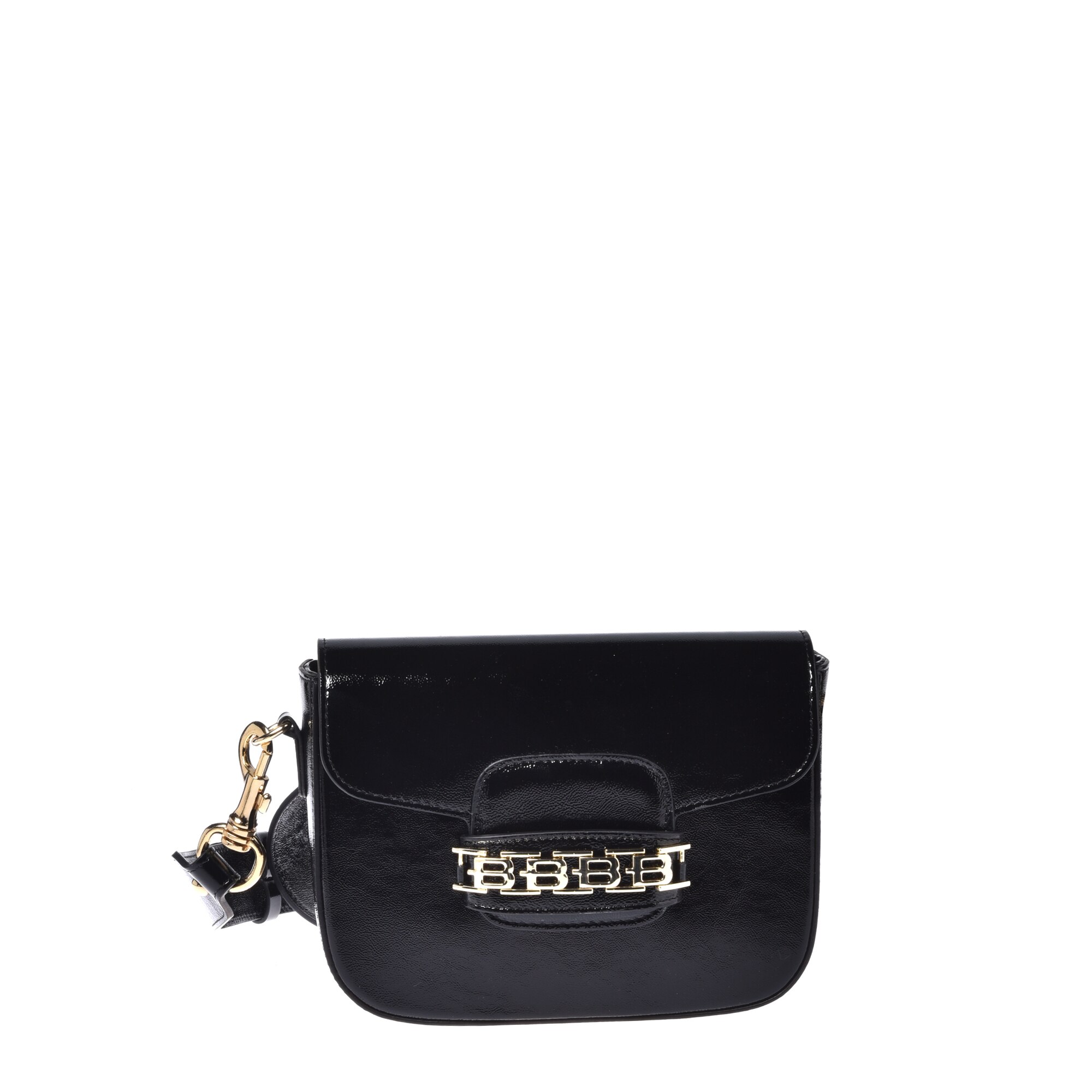 Baldinini, Geanta crossbody din piele cu model monograma, Negru