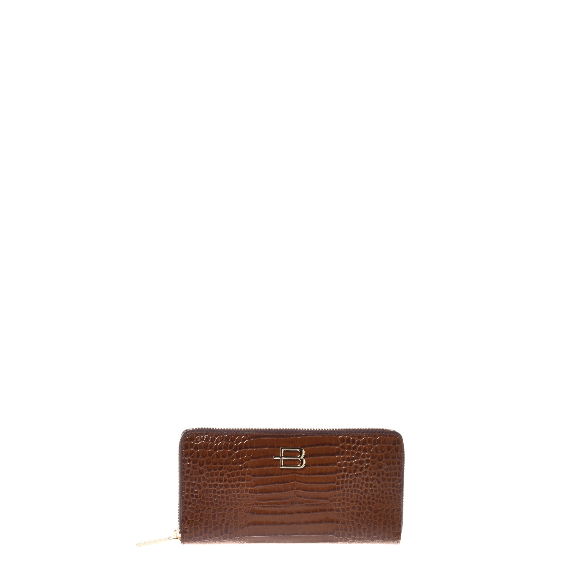 Baldinini, Portofel din piele cu fermoar, Maro